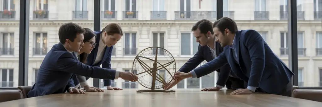 Équipe alignée autour d'une stratégie de données.